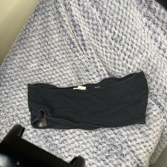 Heather grey, forest green and black halter top - Picture 5 of 7